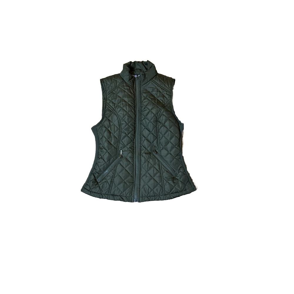 Women's Puffer Vest Jacket with Pockets by Laura Scott‎ Size S Army Green